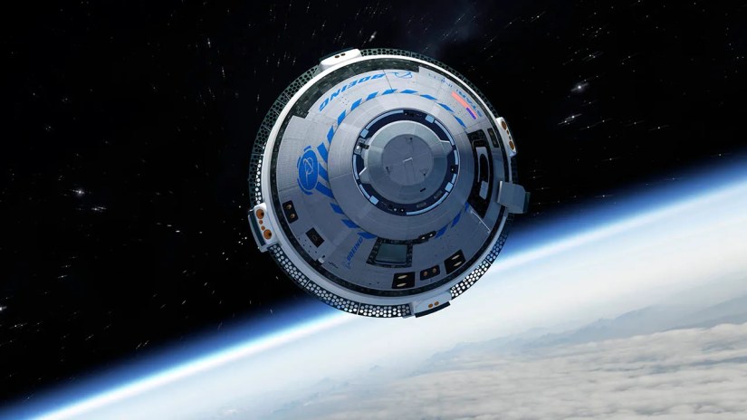 The Boeing Starliner capsule.