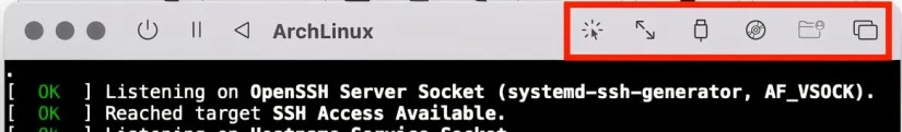 The rest of the VM controls.