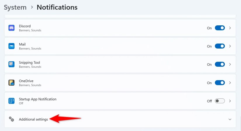 &lsquo;Additional Settings&rsquo; highlighted in Settings.