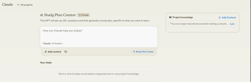 Creating a Claude Project