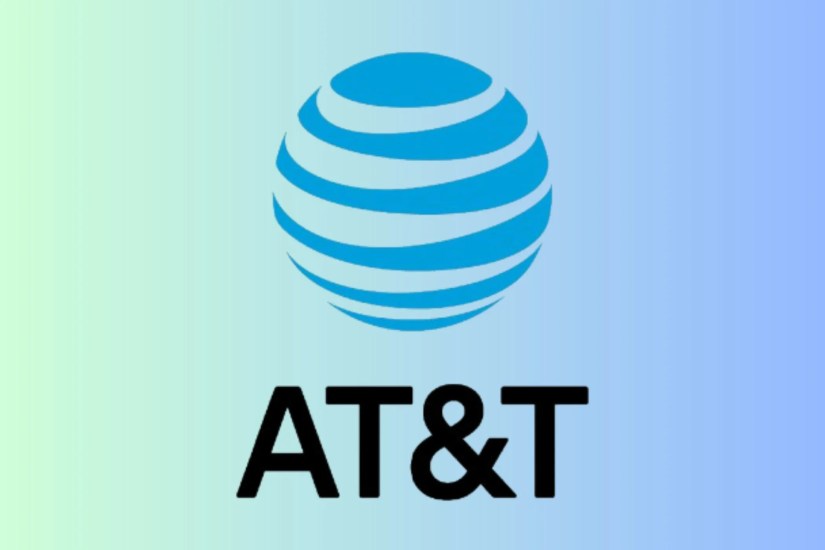 AT&amp;T Logo on a gradient background