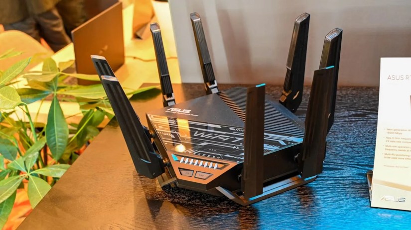 5G mobile router on a table.