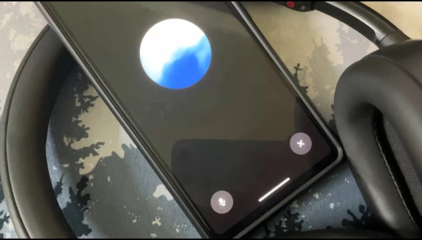 Using ChatGPT&rsquo;s voice function on a phone.