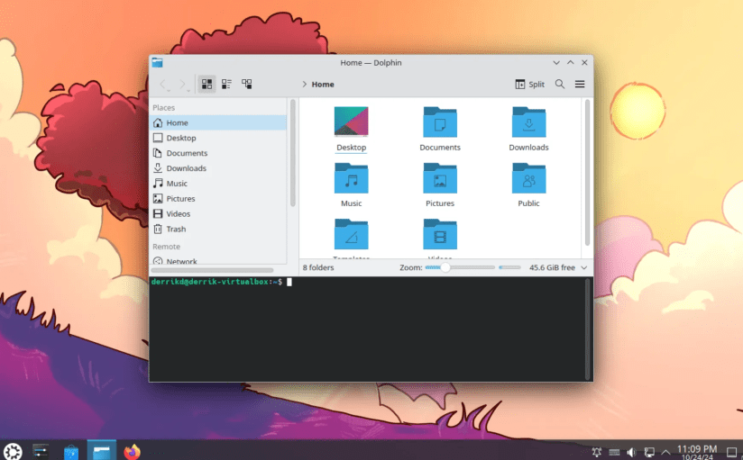 KDE Plasma Dolphin.