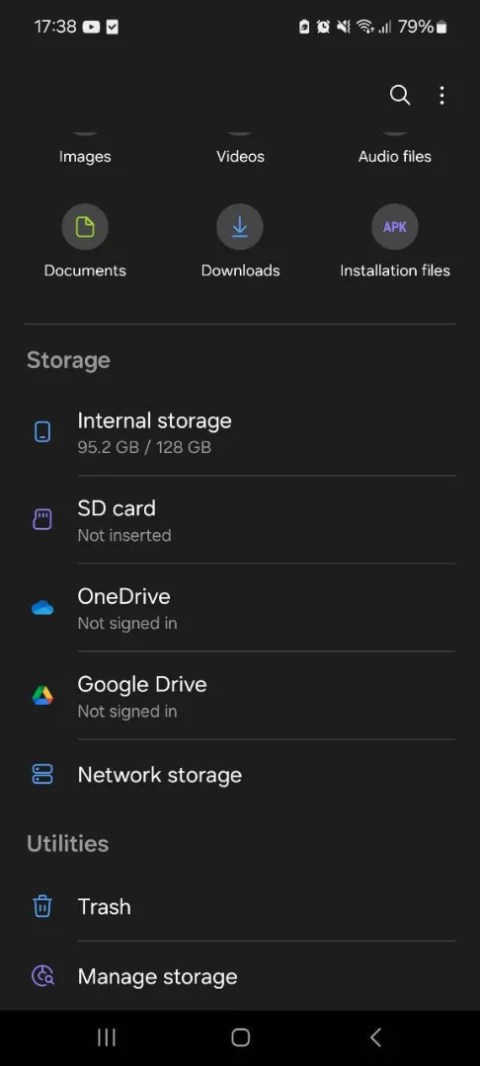 The Samsung file manager.