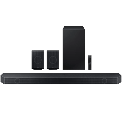 SAMSUNG HW-Q990C soundbar with side firing and up firing speakers