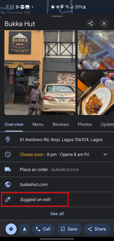 &ldquo;Suggest an edit&rdquo; feature on Google Maps.