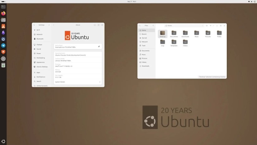 The Ubuntu anniversary screen, it&rsquo;s brown