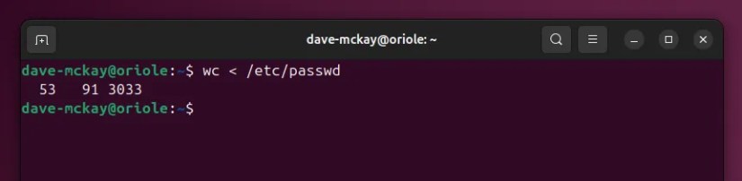 Using redirection to read a file into a command&rsquo;s stdin stream.