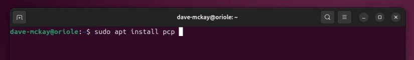 Installing the Performance Co-Pilot package on Ubuntu.