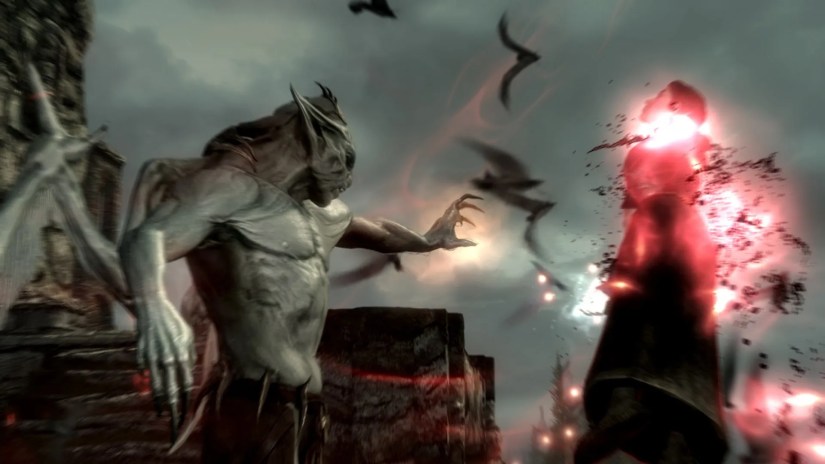 A promotional screenshot from The Elder Scrolls V: Skyrim - Dawnguard&rsquo;s DLC.