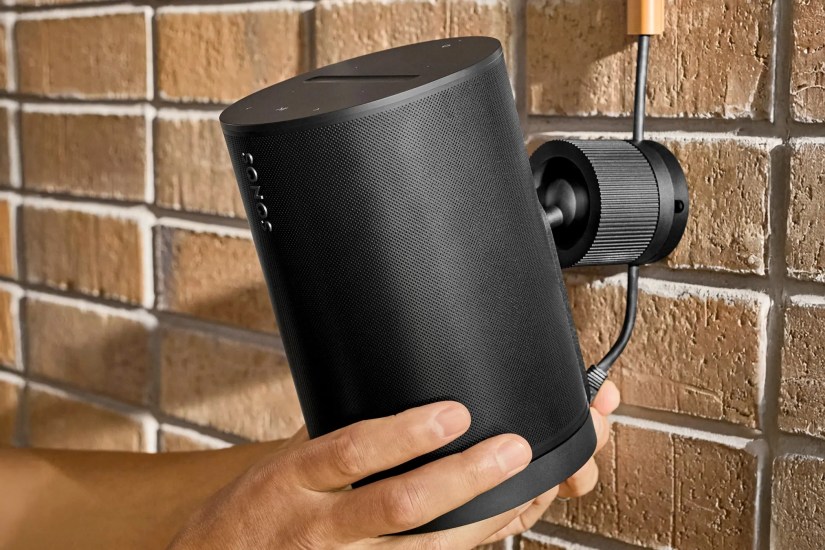 Sonos Era 100 Pro on a wall.