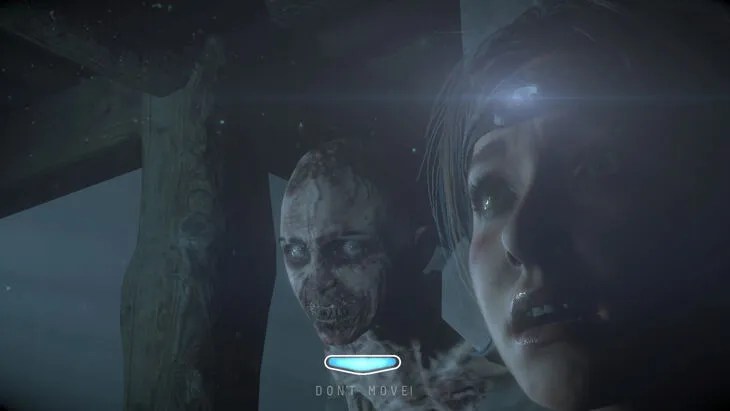 A quick time event in Until Dawn.