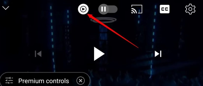 The YouTube Music button on YouTube
