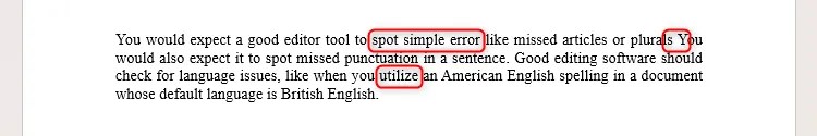 A Microsoft Word document containing errors unidentified by Microsoft Editor.