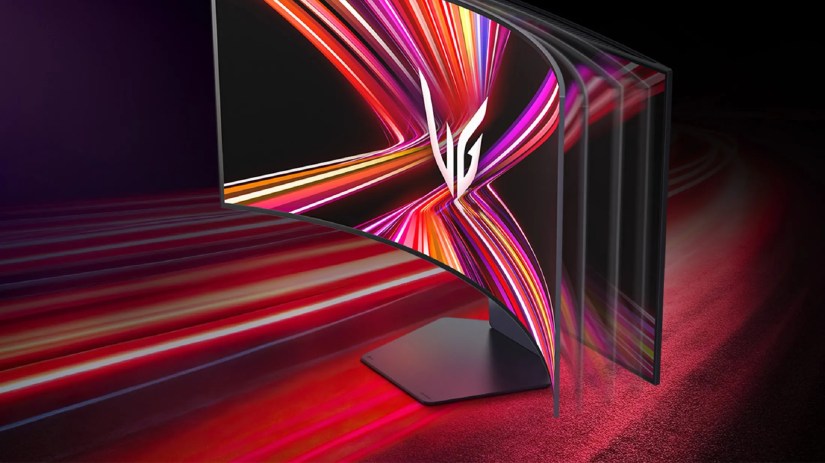 LG&rsquo;s bendable OLED gaming monitor.