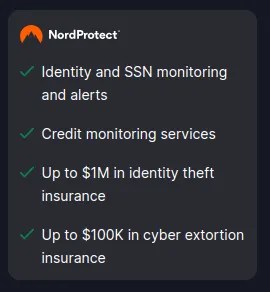 A picture of NordProtect features