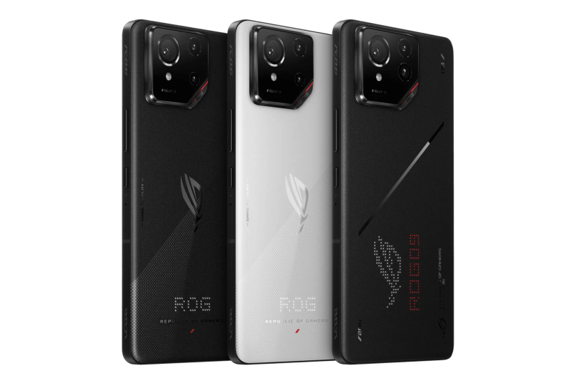 Different backside designs of the ROG Phone 9 Pro Gaming Phone.