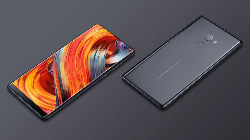 A Xiaomi Mi Mix 2 Android Phone.