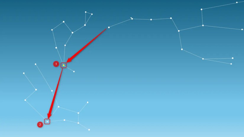 An illustration of the path from the Big Dipper to Arcturtus and Spica.