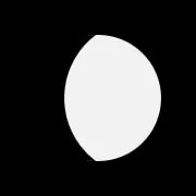 Illustration of a waxing gibbous moon.