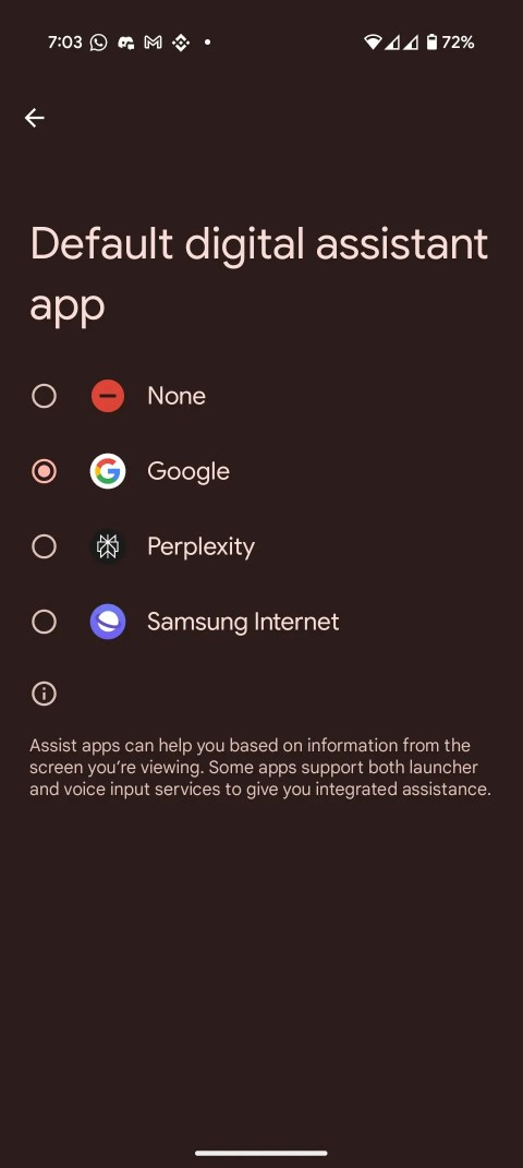Screenshot of Perplexity Assistant 2