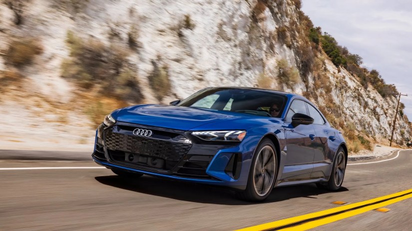 2024 Audi E-Tron GT front quarter driving