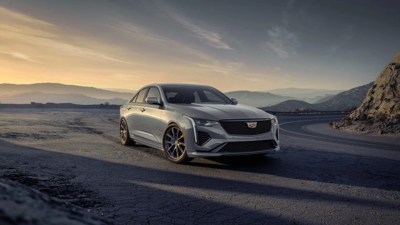 Front 3/4 shot of a 2024 Cadillac CT4-V