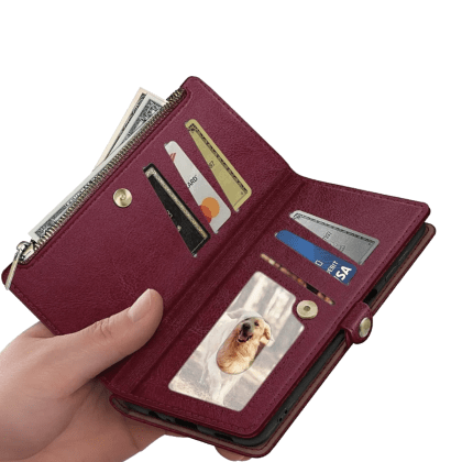 XcaseBar for Samsung Galaxy S23 5G Wallet case with Zipper
