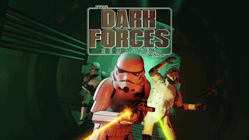 The cover art for the Star Wars: Dark Forces video game.