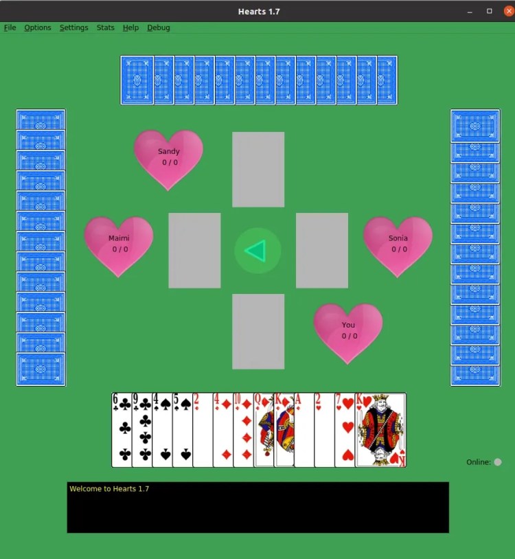 A Linux version of Hearts.