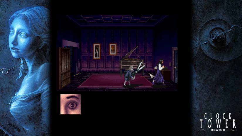 A screenshot from Clock Tower: Rewind.