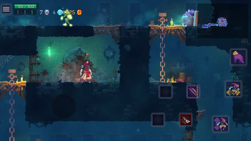 Playing Dead Cells on iPhone through Netflix Games.