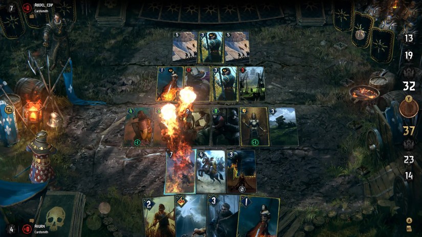 A deck of cards from Gwent.