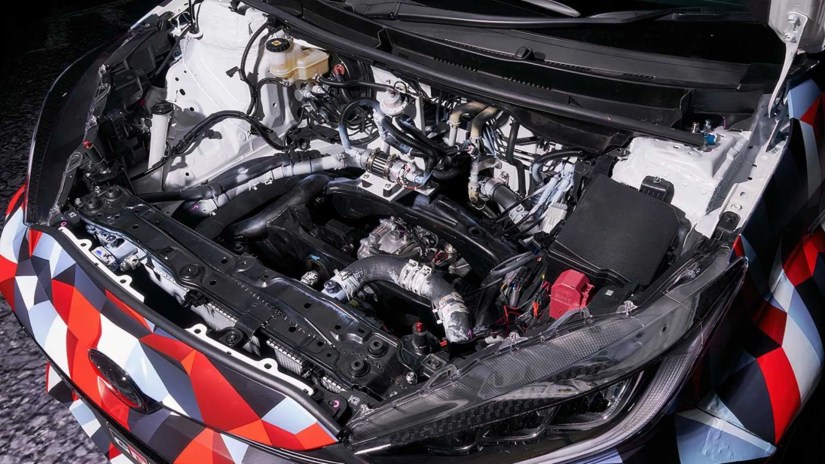 Under the hood of the Toyota Gazoo Racing GR Yaris M Concept.