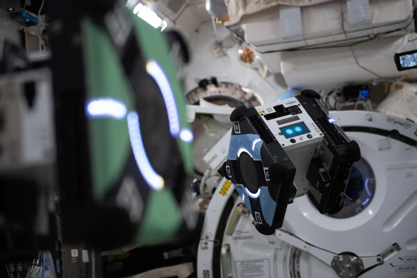 Astrobee, NASA’s new free-flying robotic system to assist astronauts.
