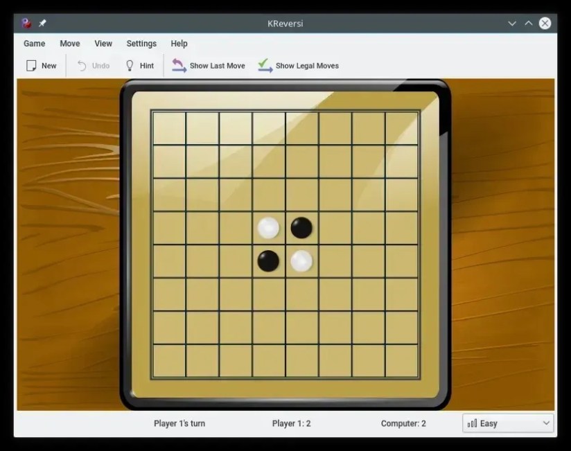 Official KReversi screenshot.