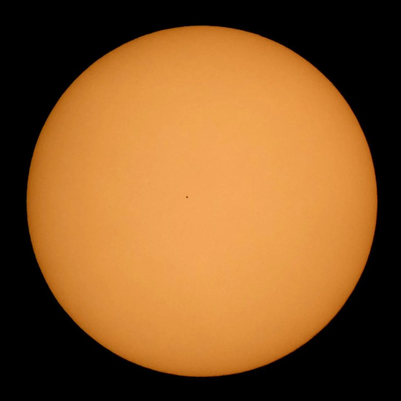 The transit of Mercury across the Sun.