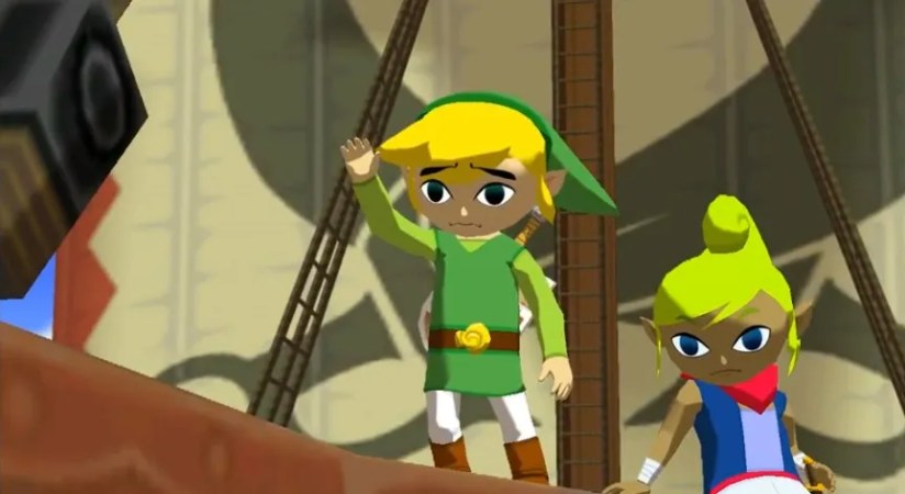 Link and Tetra from The Legend of Zelda: The Wind Waker.