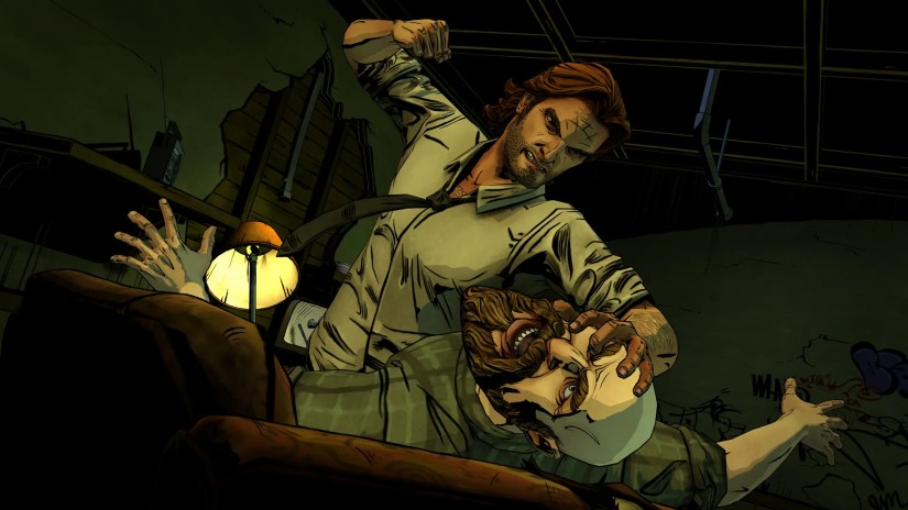 Bigby fighting the Woodsman in The Wolf Among Us.