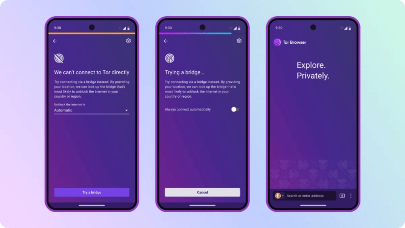 Connection Assist in Tor browser on Android