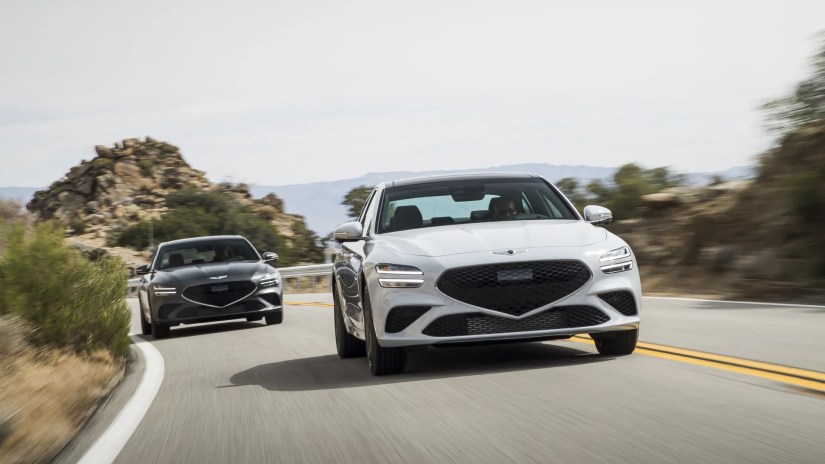 Front shot of two 2025 Genesis G70s