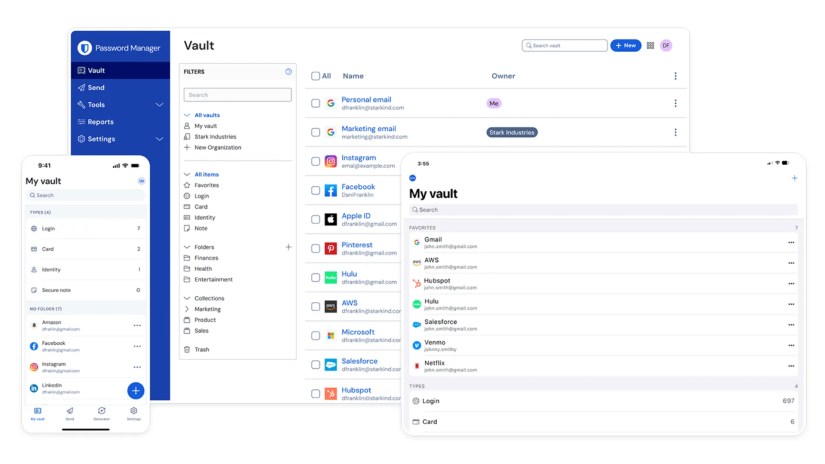 Bitwarden password manager for macOS.