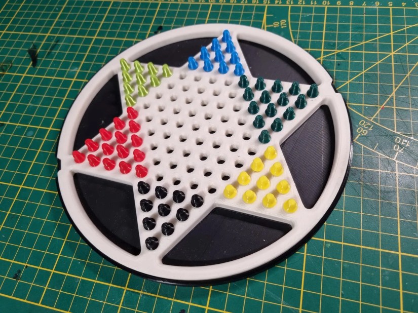 Chinese Checkers 3D printed board game.
