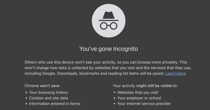 Incognito mode in Chrome.