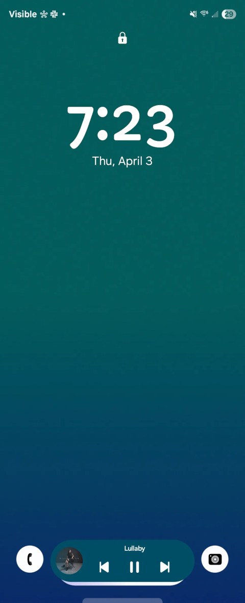 The lockscreen on a Galaxy Z Fold 6 running One UI 7, with the Now Bar at the bottom.