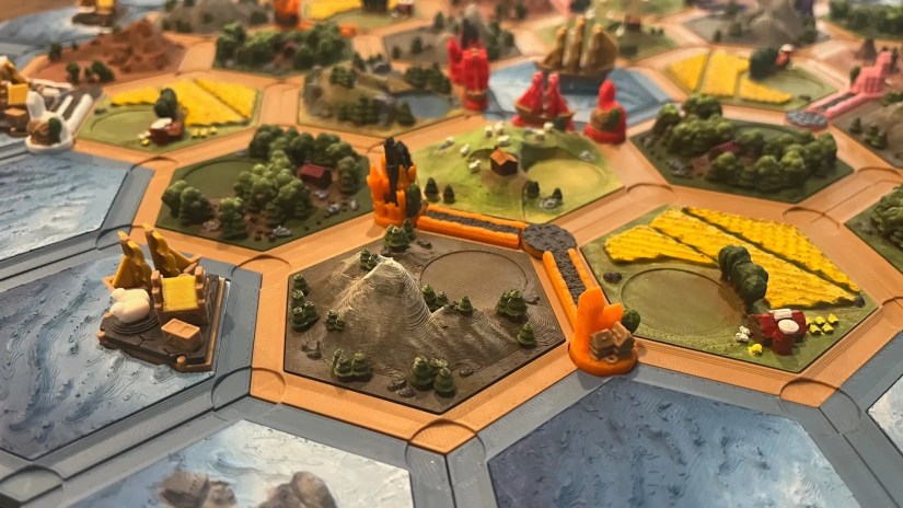 Settlers of Catan 3D printed board game.