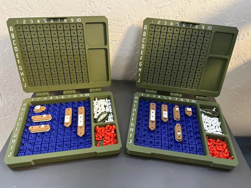 A Battleship-inspired board game called Ships Battle that&rsquo;s been 3D printed.