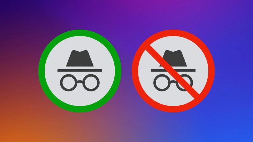 The Incognito mode icons..