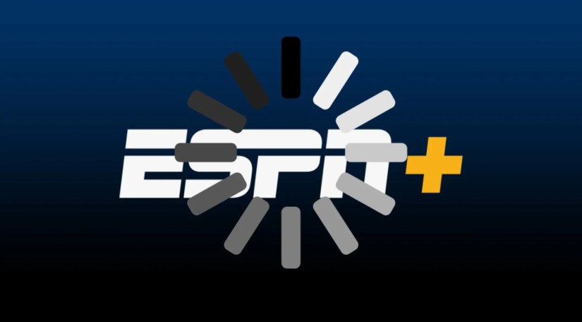ESPN+ logo with a buffering symbol